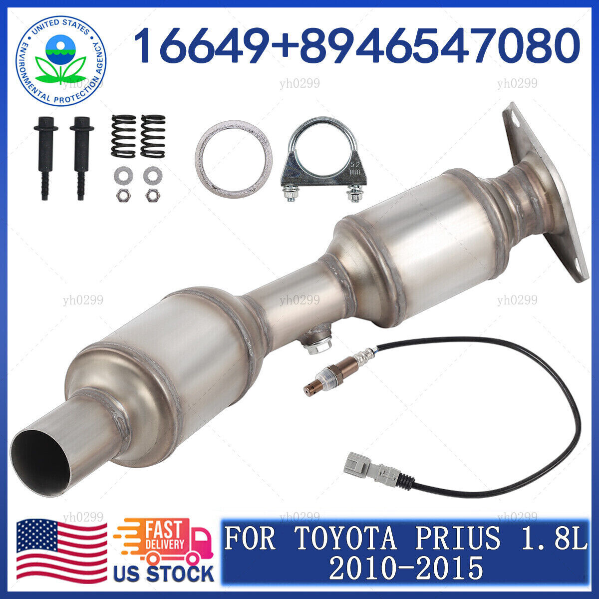 Catalytic Converter w/Oxygen Sensor For 2010 2011 2012-2015 Toyota Prius 1.8L