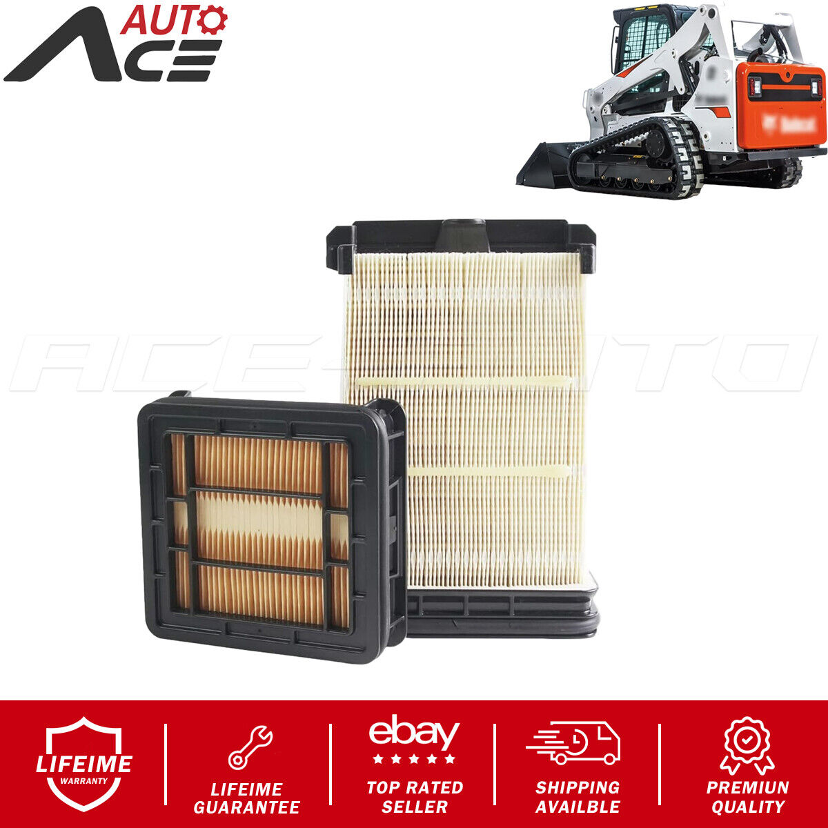 7286322 7221934 Air Filter Kit Compatible With Bobcat S570 S590 S650T590 T630