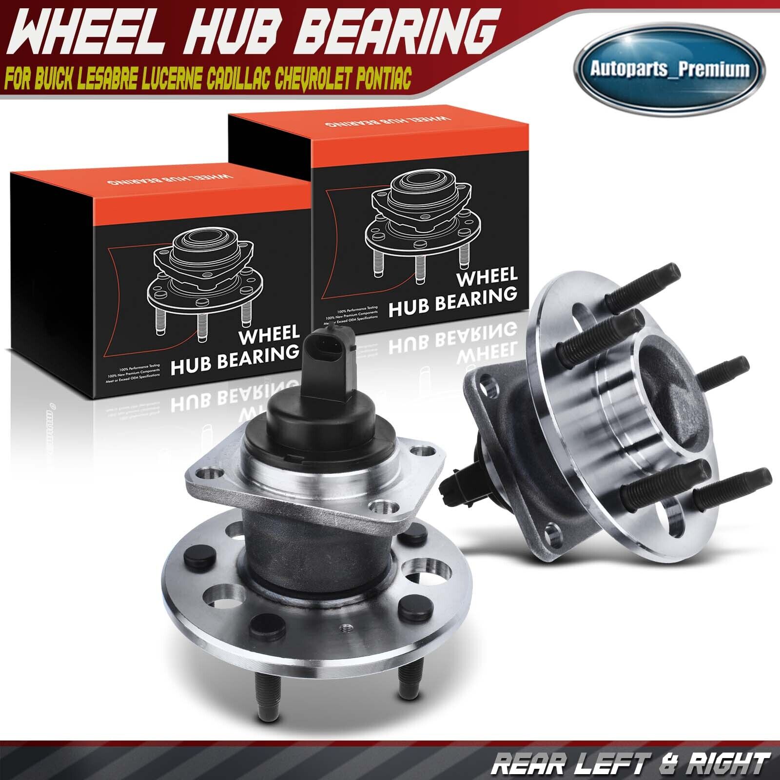 Rear L & R Wheel Bearing Hub Assembly for Buick Lucerne Lesabre Cadillac Deville