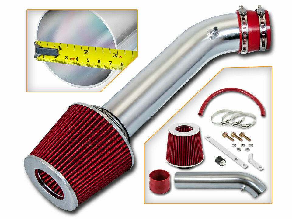 BCP RED 92-95 Civic/93-97 Del Sol 1.5/1.6L Short Ram Air Intake System + Filter