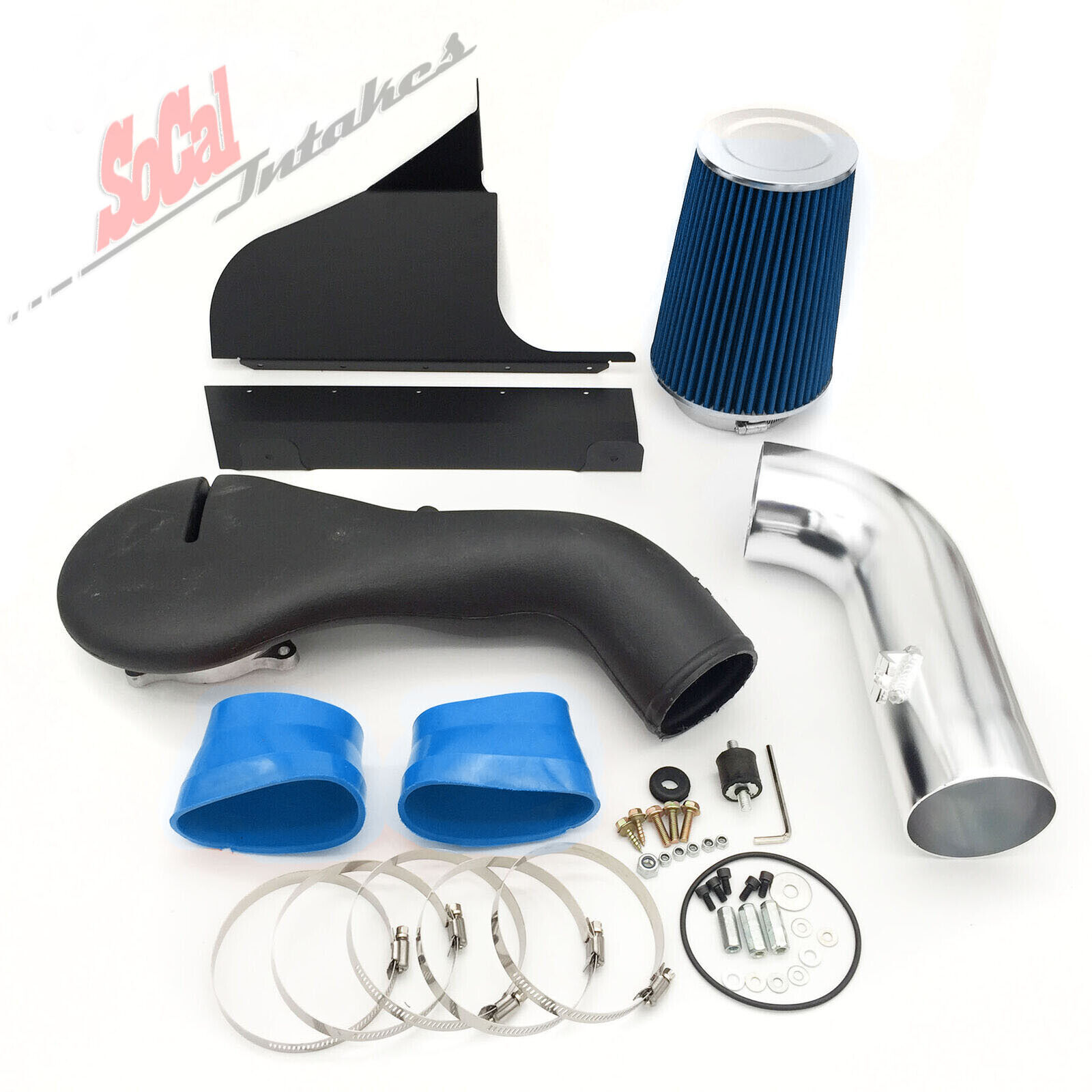 BLUE Heat Shield Cold Air Intake kit for 1996-2005 Chevrolet Blazer Pickup 4.3L