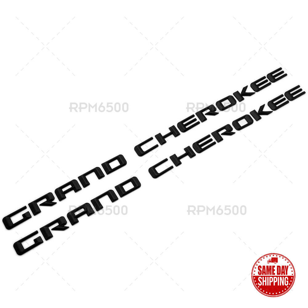 2x 14-16 OEM Grand Cherokee Altitude Emblems Nameplate Jeep Badges Black