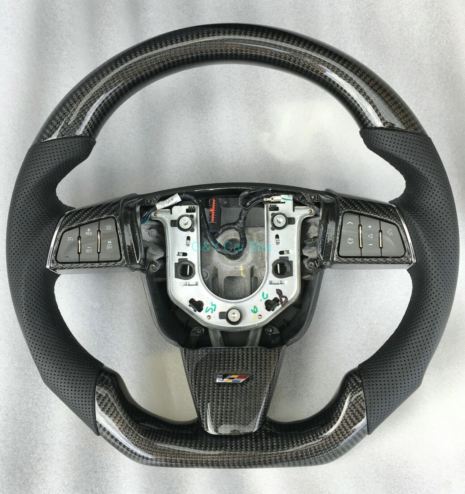 Carbon Fiber Leather Car Steering Wheel For Cadillac CTS-V CTS SRX(2010-2012)