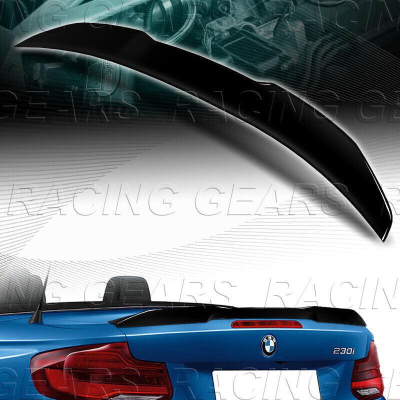 W-POWER PEARL BLACK TRUNK SPOILER FIT 15-21 BMW 220i 230i M240i CONVERTIBLE F23