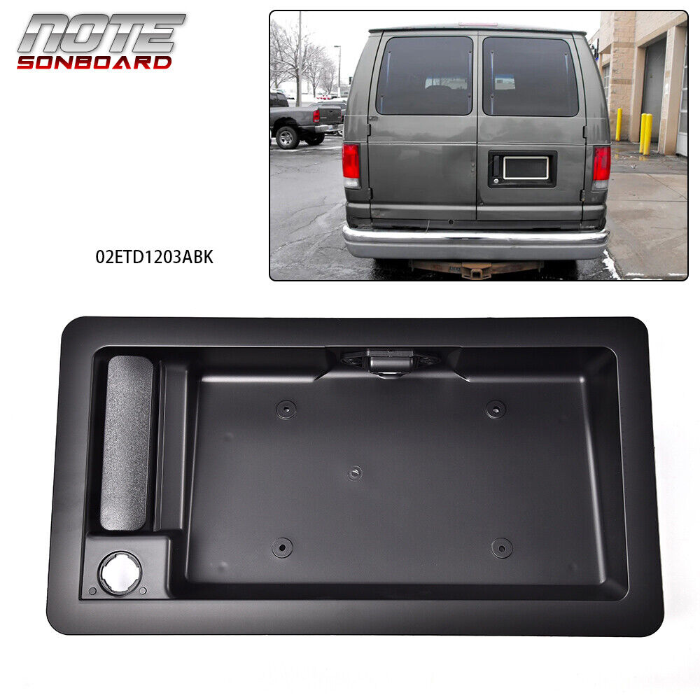 FIT FOR FORD VAN E150 E250 REAR CARGO DOOR HANDLE & LICENSE PLATE TAG BRACKET
