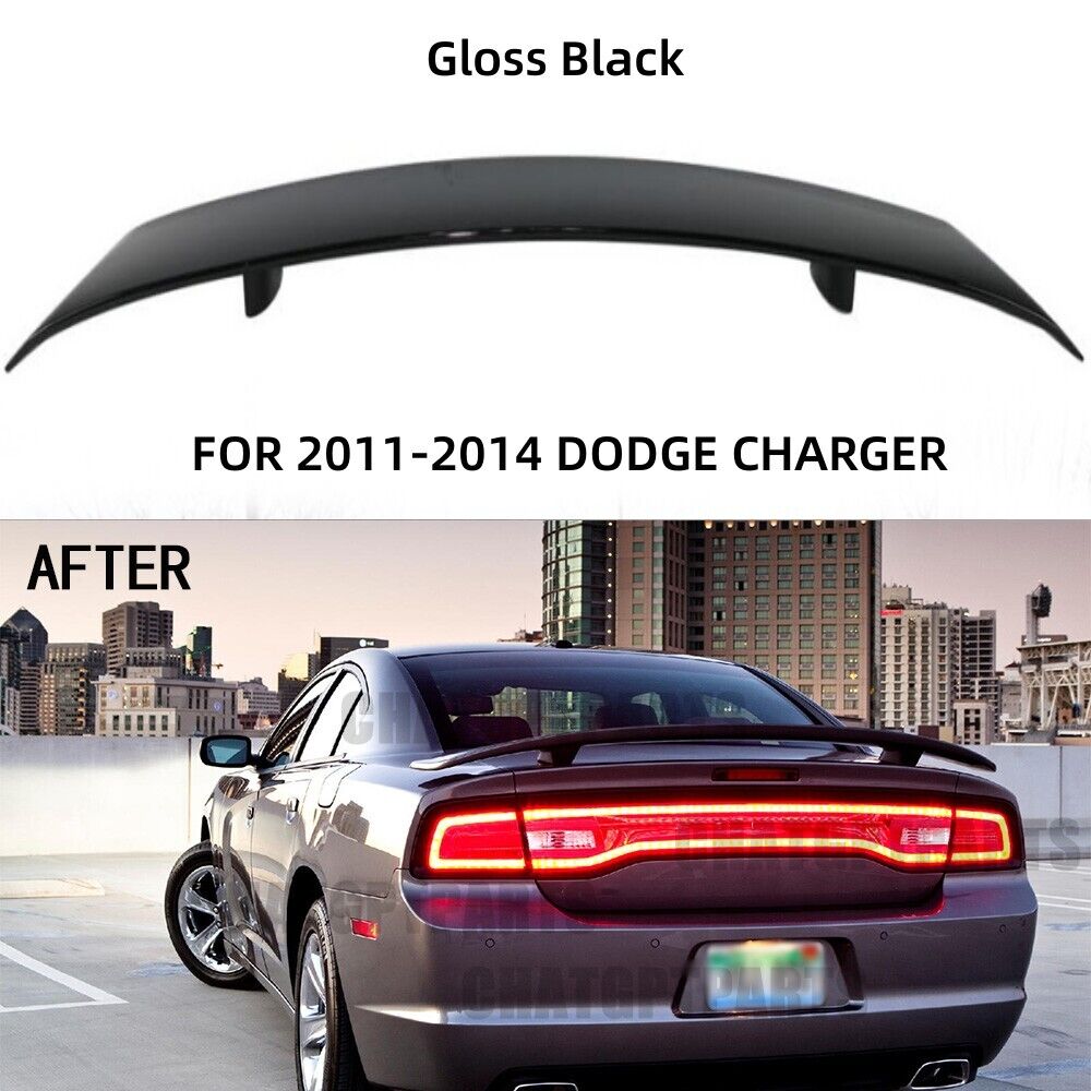 REAR SPOILER FOR 2011 2012  2013 2014 DODGE CHARGER GLOSS BLACK Super Bee Style