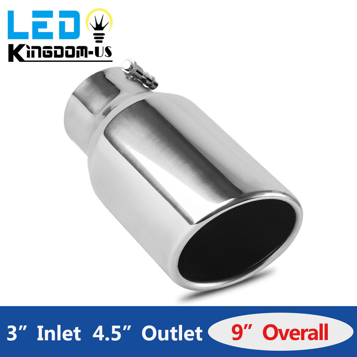 Exhaust Tip for 3\'\' Inlet 4.5\