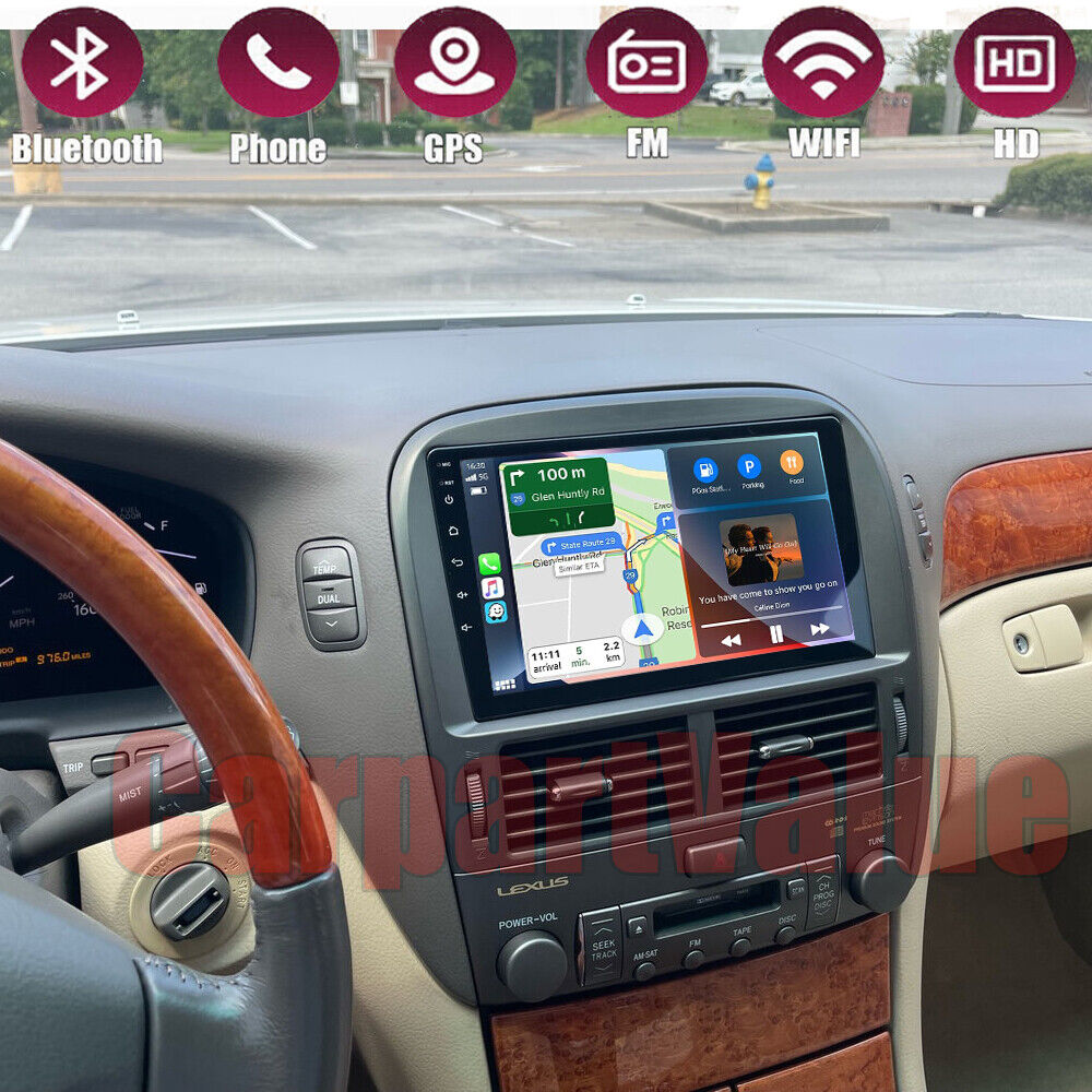 For 2001-2006 Lexus LS430 Apple CarPlay Android Auto GPS WIFI Android 13.0 Radio