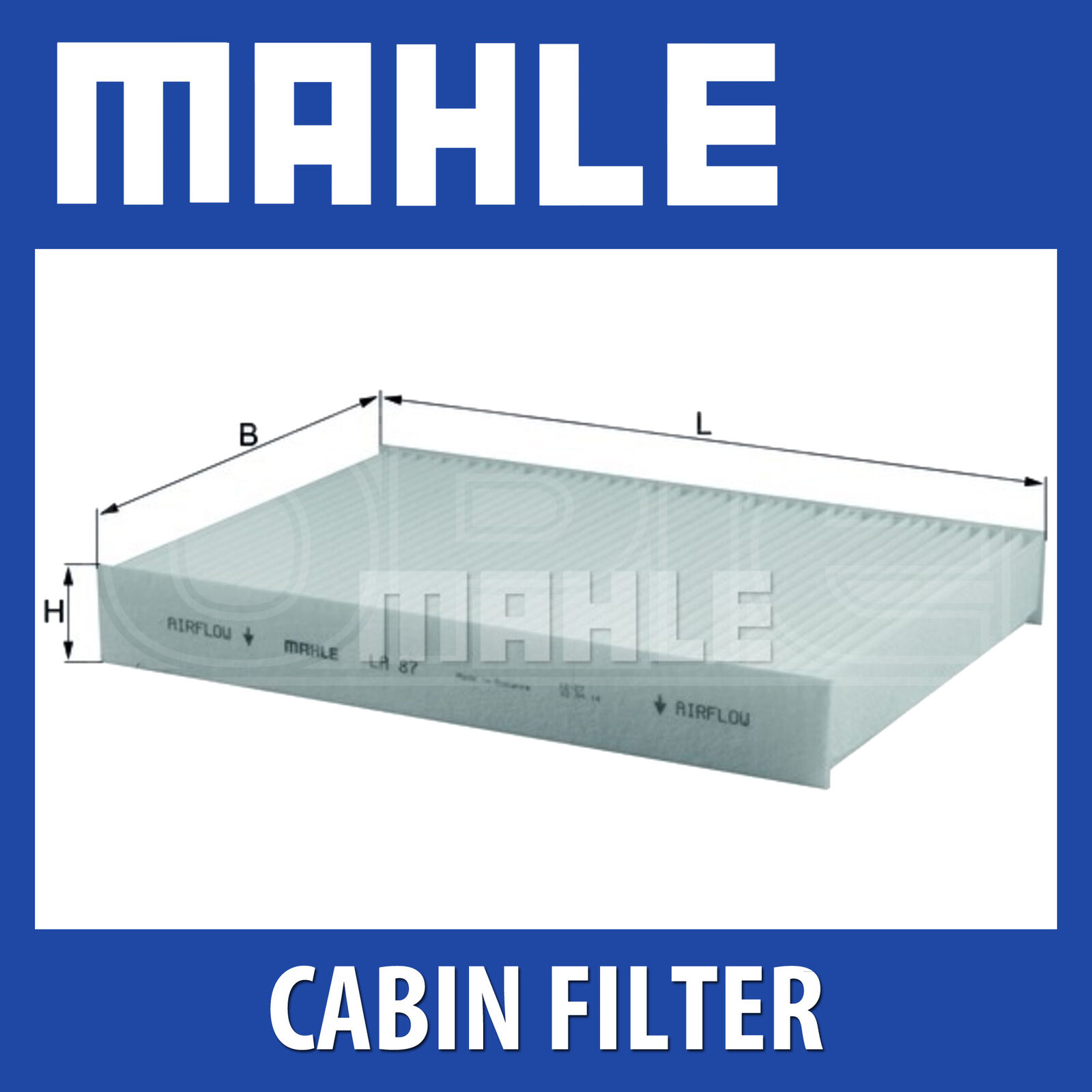 Mahle Pollen Air Filter for Cabin Filter LA87 Fits Renault Clio Megane
