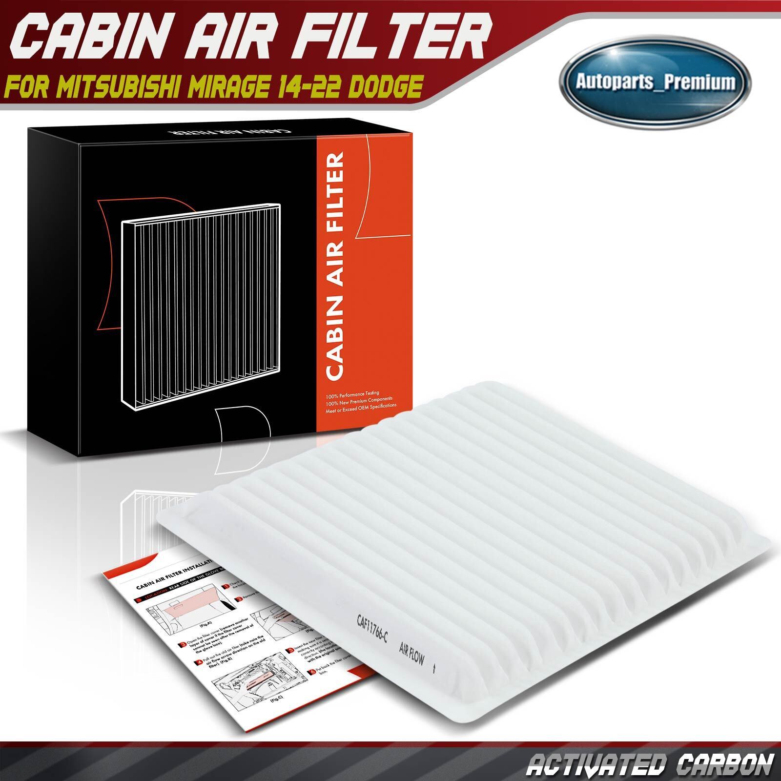 Cabin Air Filter for Mitsubishi Mirage 2014-2022 Mirage G4 17-22 Dodge Attitude