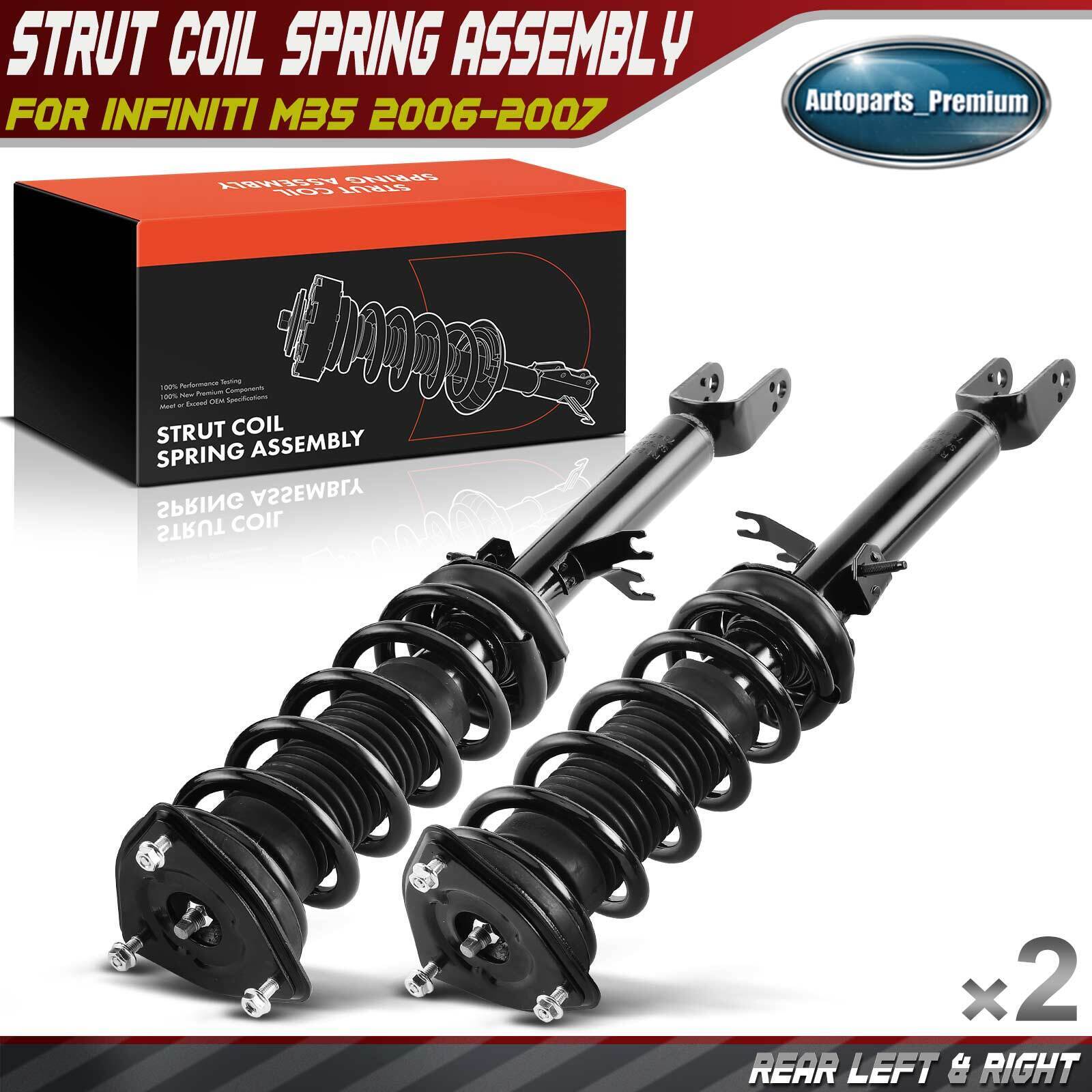 2x Front Complete Strut & Coil Spring Assembly for Infiniti M35 2006-2007 RWD