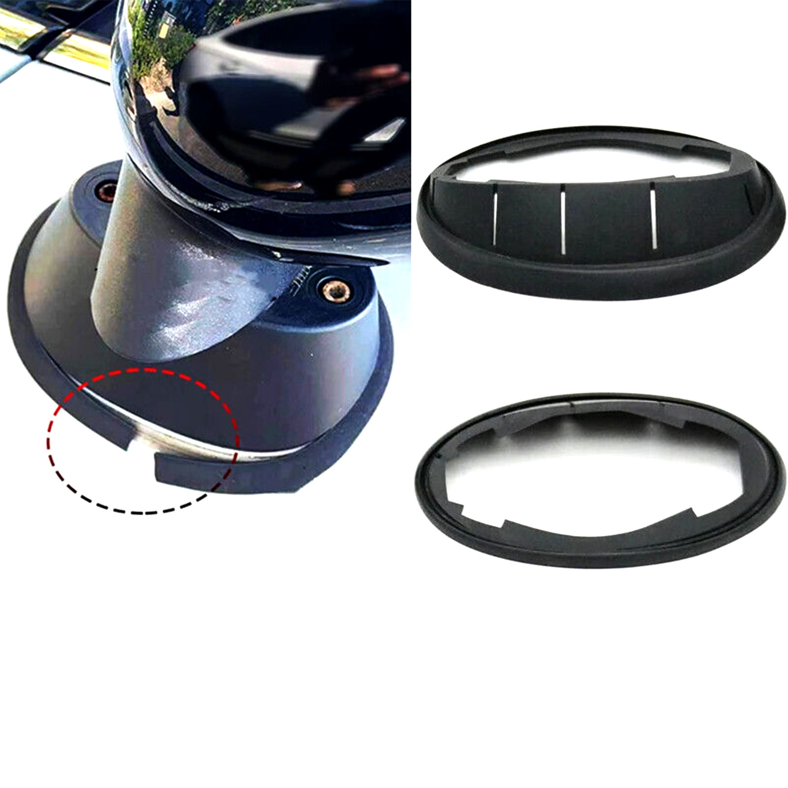 Pair Rearview Mirror Base Gasket Rubber Seal Pad For MINI Cooper Clubman R55 R56