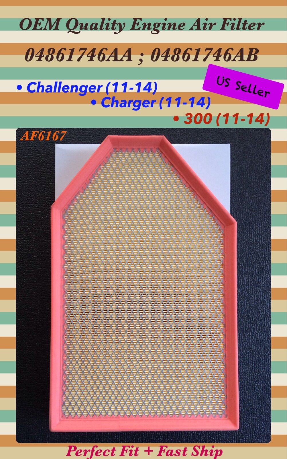 Engine Air Filter Fits Charger Challenger 300 Quality PerfectFit  A++ AF6167  