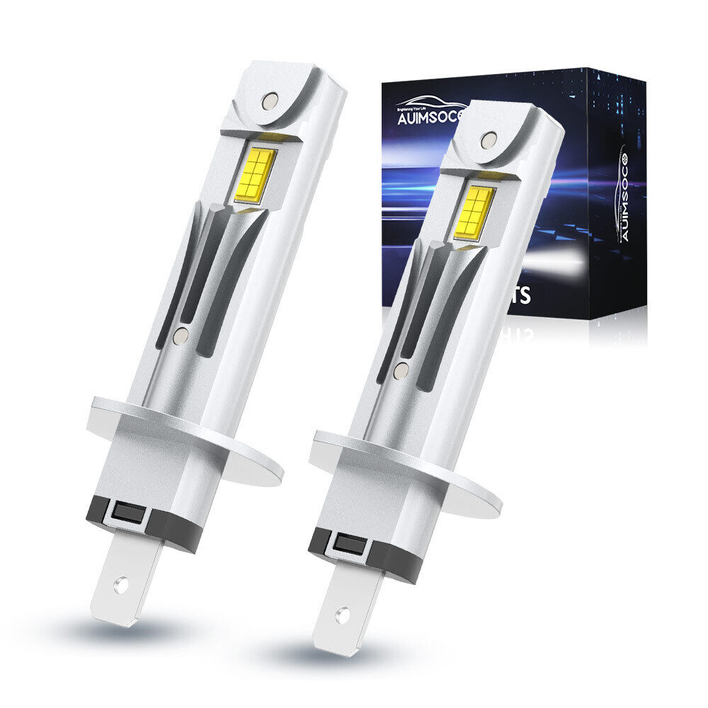 H1 LED Headlight Kit Bulbs High Low Beam 10000K Super White 20000LM Combo 2x