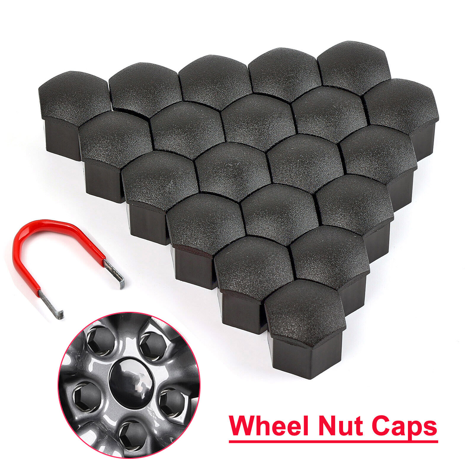 For Tesla Model S 20pcs 21mm Car Wheel Nut Lug Cover Hub Screw Cap Bolt Rim Tire