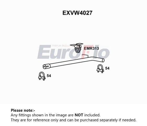 Exhaust Pipe fits SEAT IBIZA 1.2D Centre 10 to 15 CFWA EuroFlo 5Z0253201B New