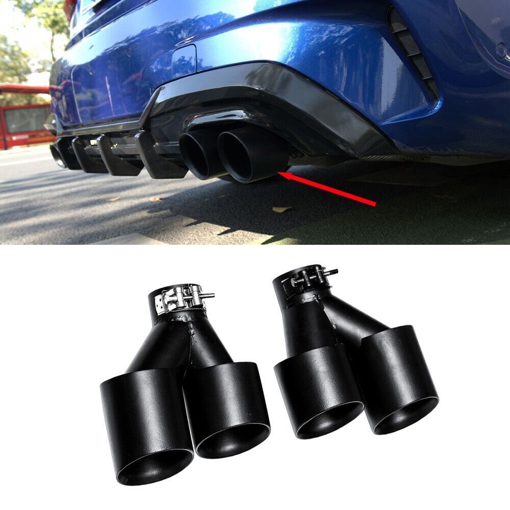 Tip Exit Exhaust Pipe Nozzle Y Shape Decoration 2X For BMW 3 series G20/G28