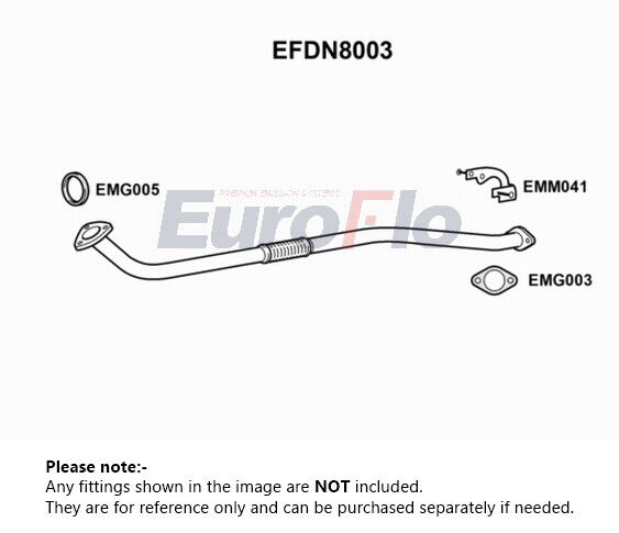 Exhaust Pipe fits NISSAN ALMERA N15 1.6 Front 95 to 00 GA16DE EuroFlo Quality