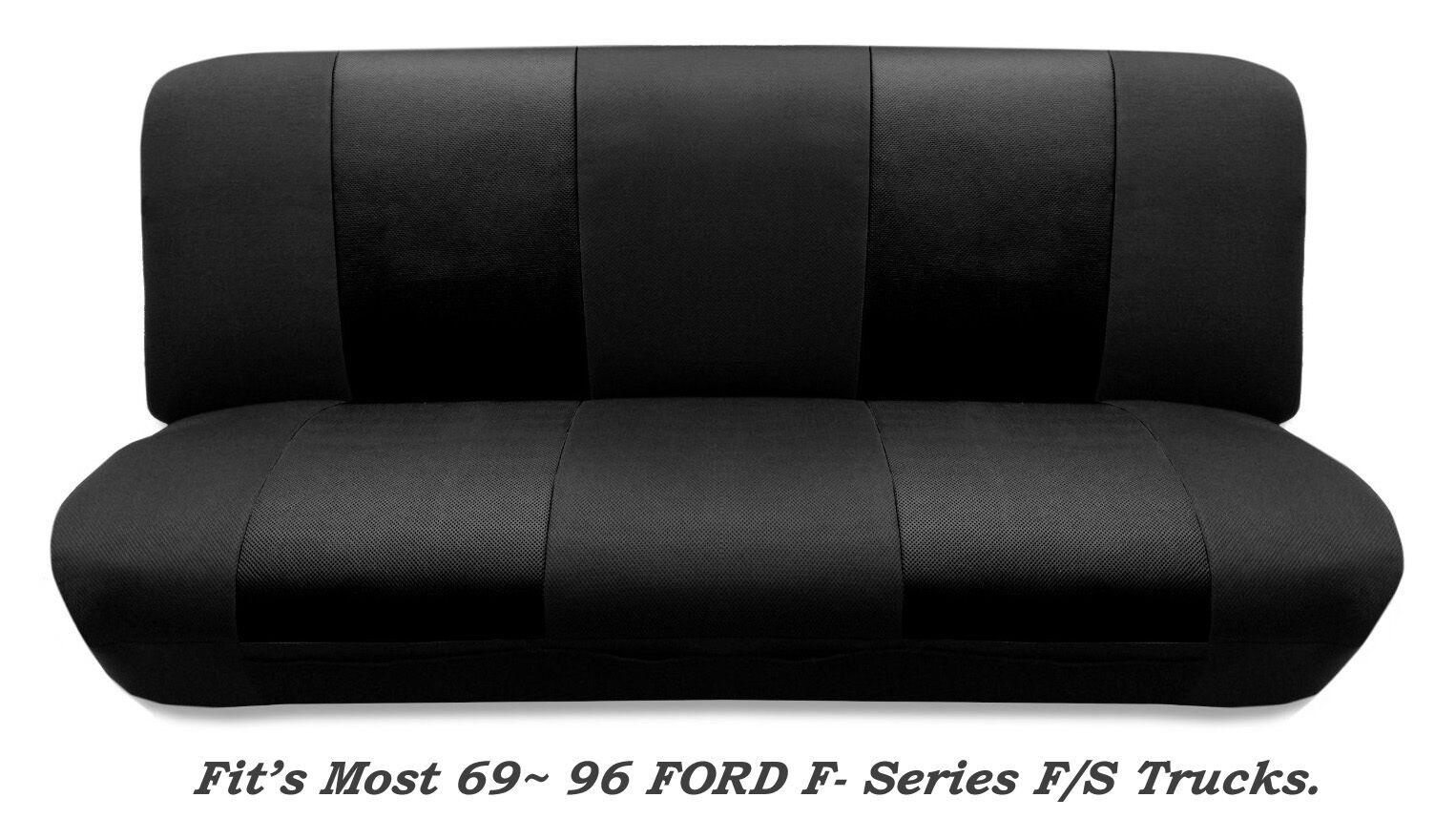 Mesh Black Full Size Bench Seat Cover Fits Most 69-96 Ford F- Series F/STrucks.
