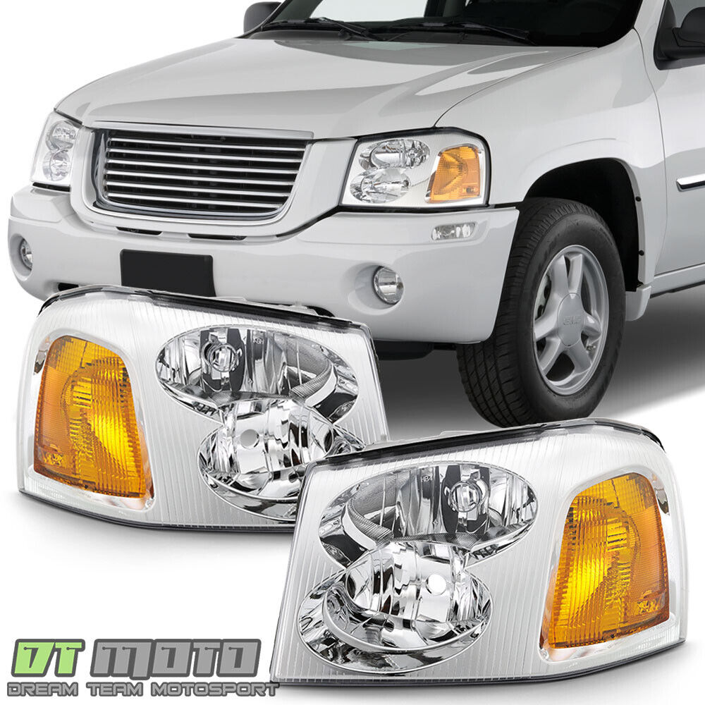 2002-2009 GMC Envoy Headlights Headlamps Factory Style Replacement Left+Right