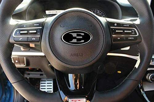 2X E Steering Wheel Center Logo Overlay Badge Emblem For Kai Stinger Models