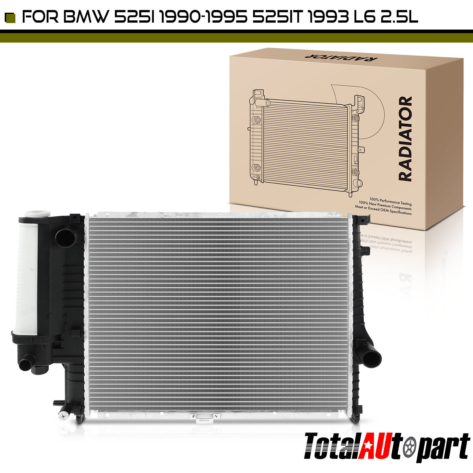 Radiator w/o Oil Cooler for BMW E34 525i 1990-1995 525iT 1993 2.5L 17111737760