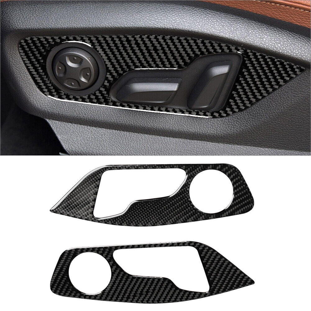 Carbon Fiber Interior Seat Console Switch Panel Cover Trim For Audi Q7 SQ7(4M)