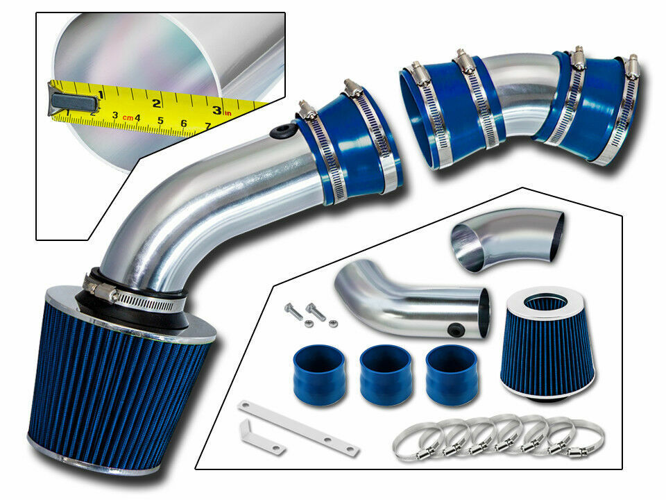BCP BLUE 96-99 C1500 K1500 Suburban 5.0/5.7 V8 Cold Air Intake Induction Kit