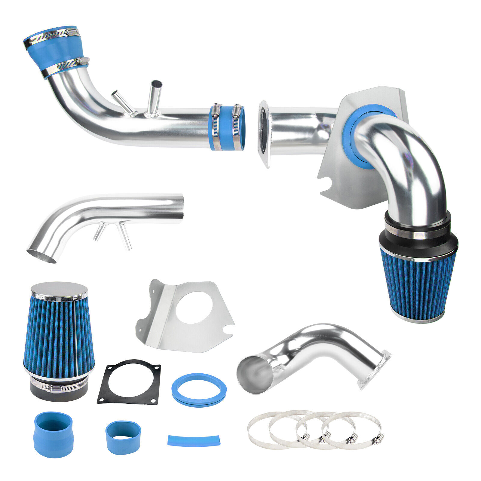 Cold Air Intake Kit w/Blue Air Filter for Ford Mustang GT 1996-2004 4.6L V8