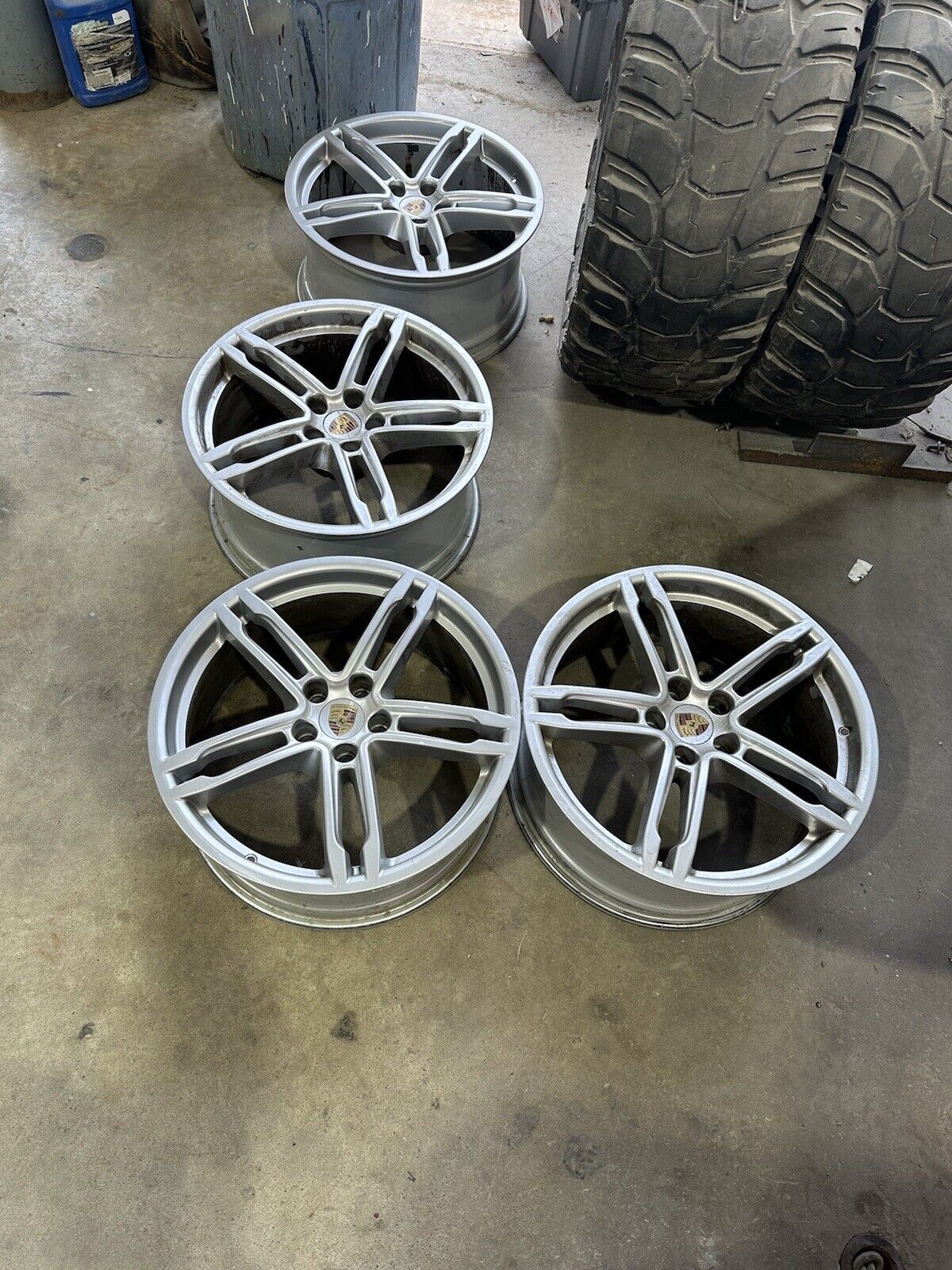 19” Porsche Macan Factory OEM Wheels Rims Silver Staggered Set 2014-2024