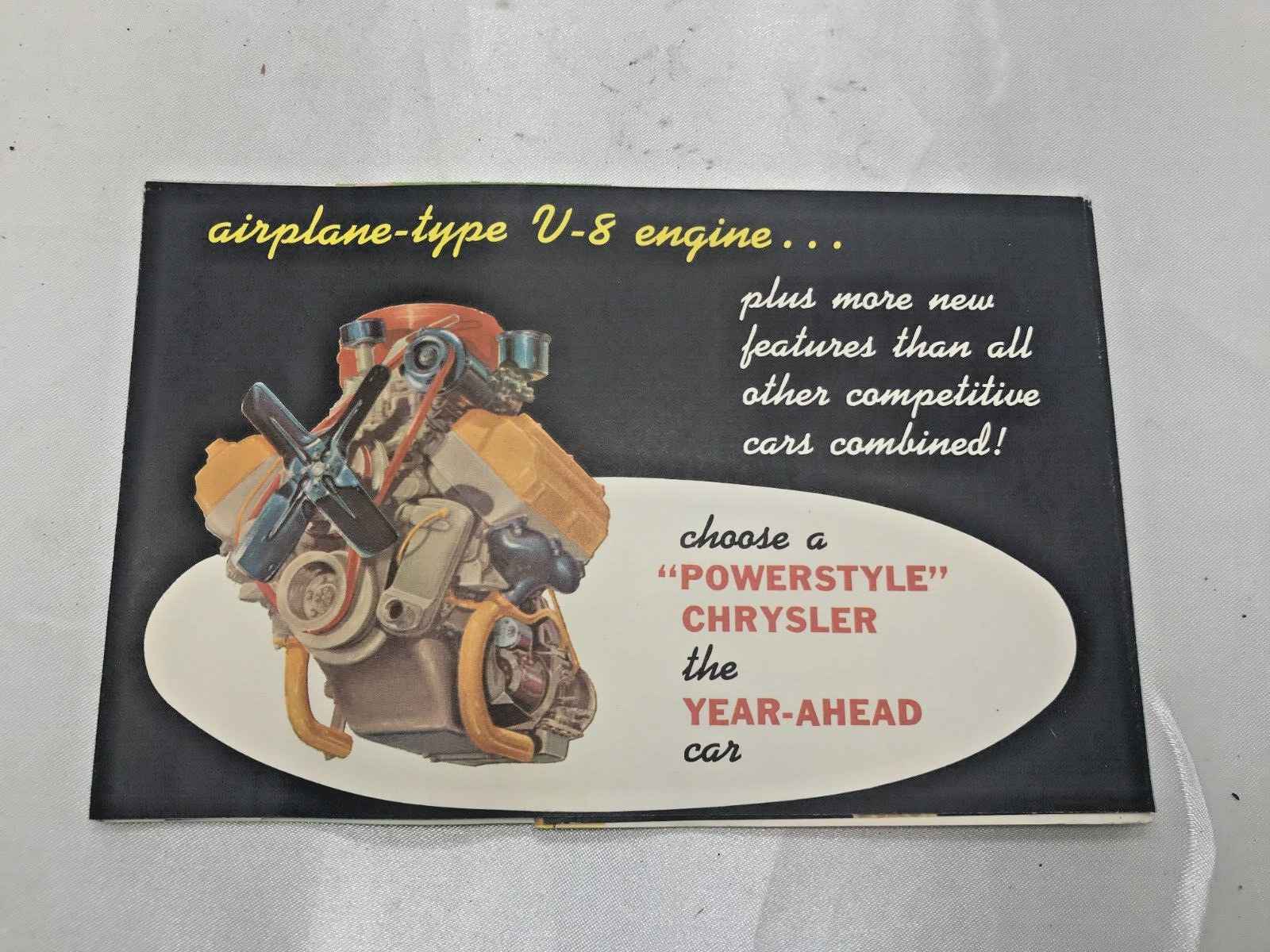 1956 MOPAR Powerstyle Engine Sales Brochure Mailer DODGE PLYMOUTH CHRYSLER 50\'s