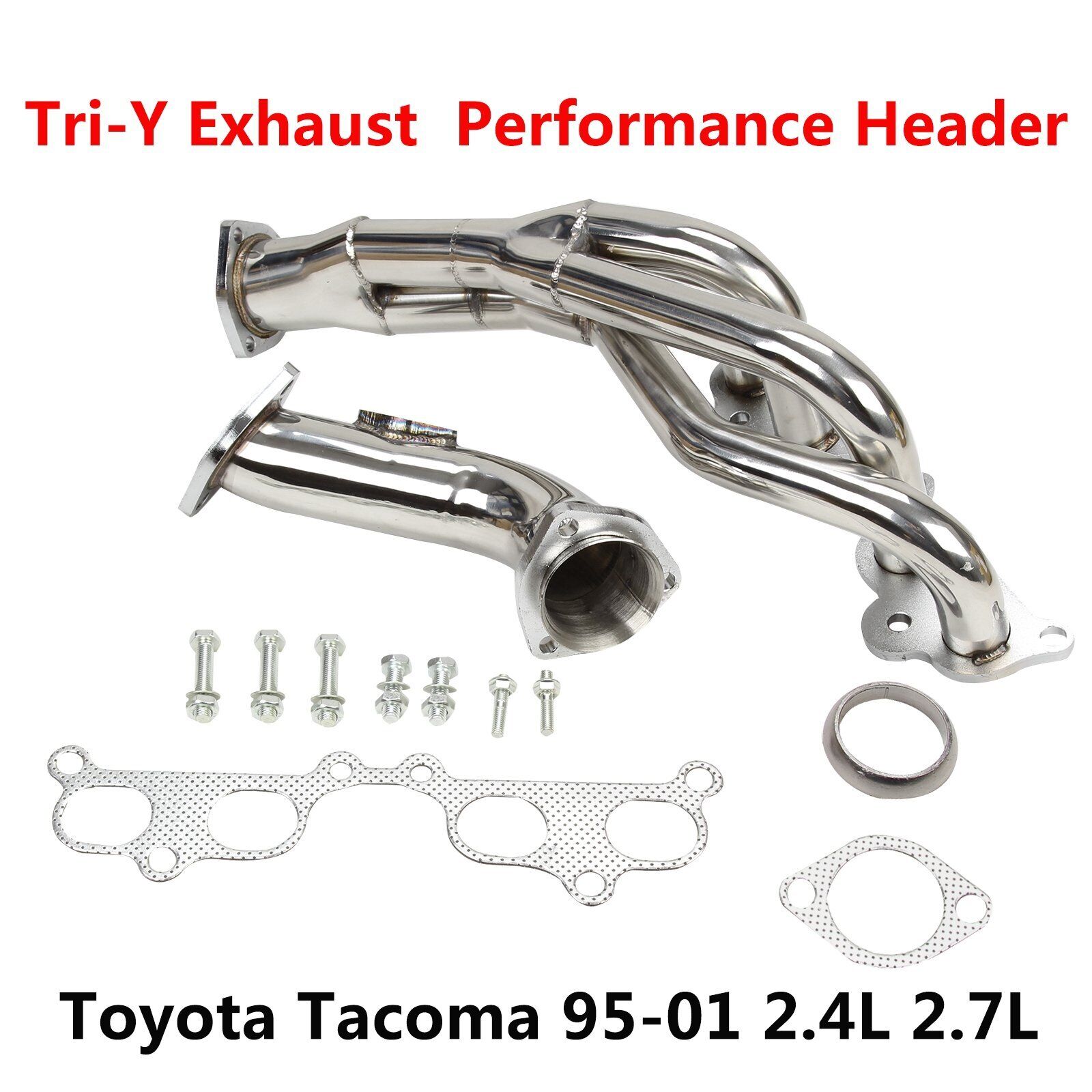 For 1995-2001 Toyota Tacoma 2.4L 2.7L L4 Stainless Steel Manifold Header NEW