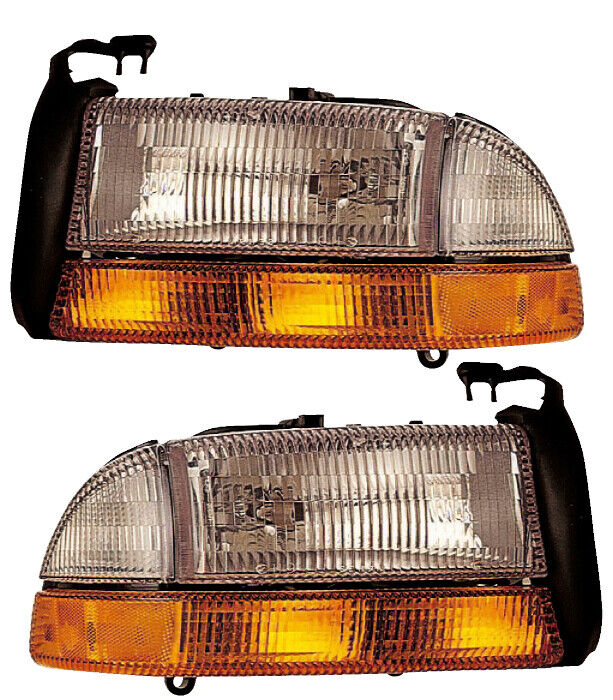 Front Headlights Pair Set for 97-01 Dodge Durango/97-98 Dakota Left & Right