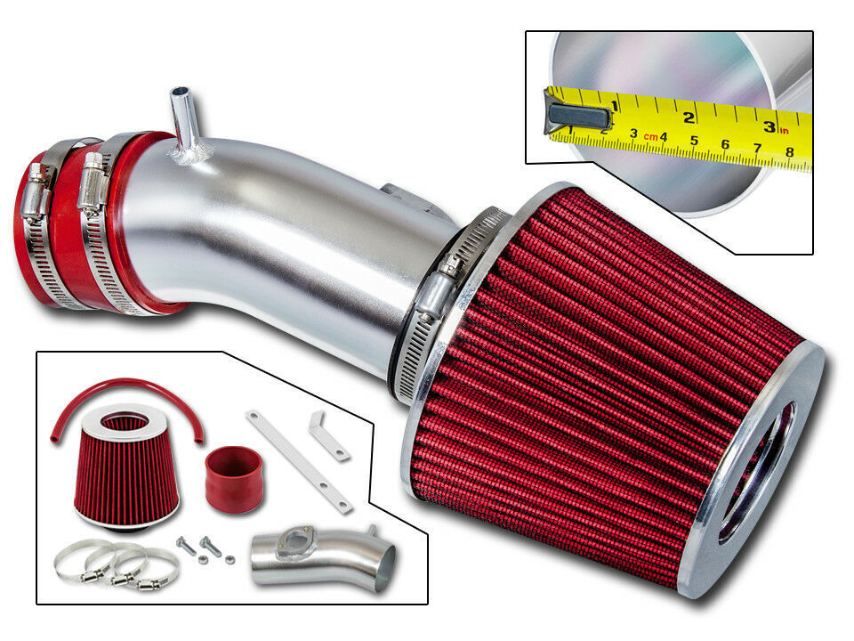 Short Ram Air Intake Kit + Red Filter for 14-16 Mazda3 Mazda6 2.5L L4