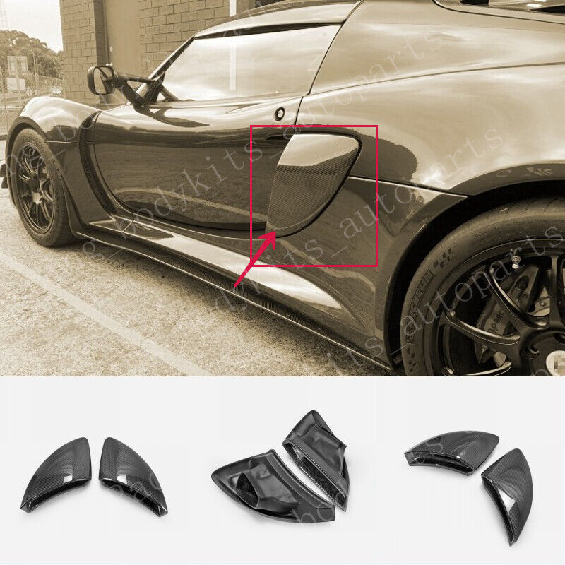 For Lotus Exige V6 Carbon Fiber Side Air Intake Scoops Vent Ducts 2pcs bodykits