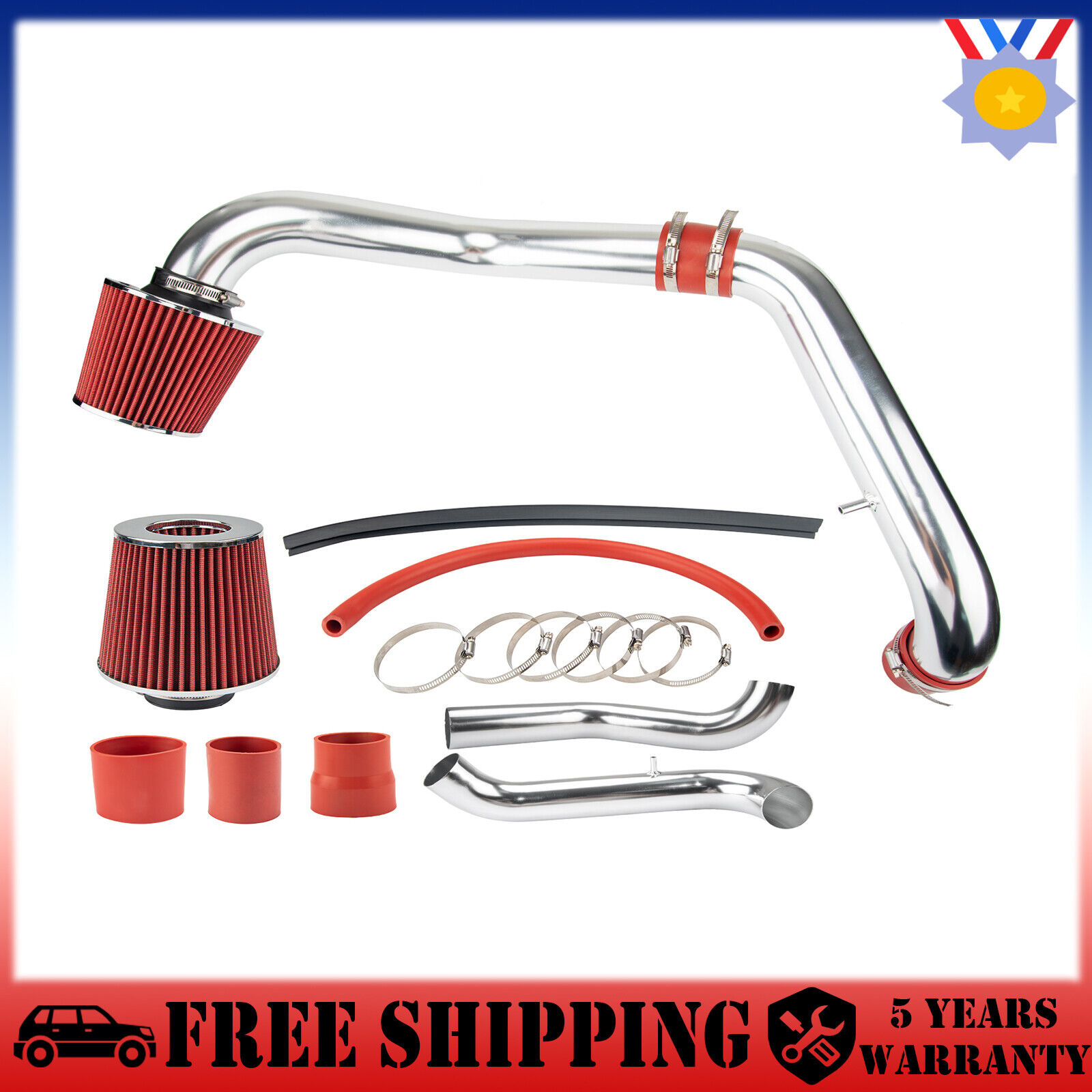 Red Cold Air Intake Kit Filter For Honda Civic CX DX LX 1996-2000 1.6L Aluminum