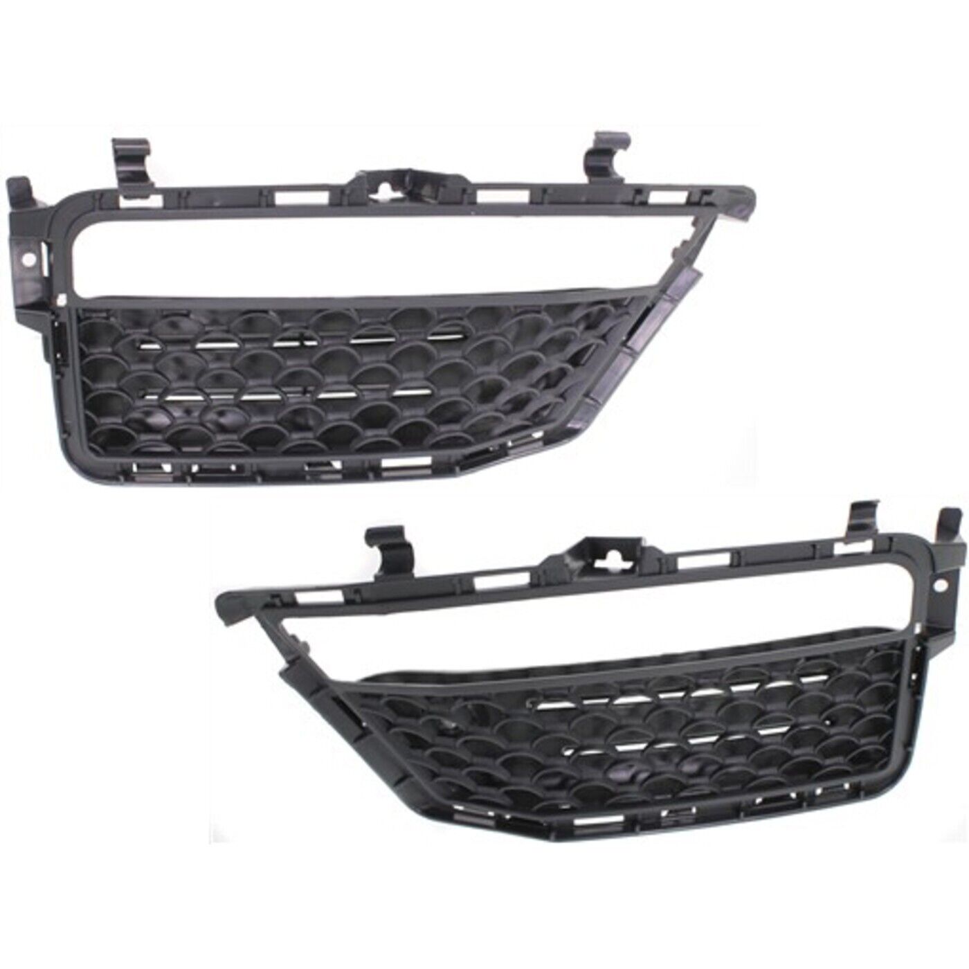 Bumper Grille For 2010-2013 Mercedes Benz E63 AMG Set of 2 Left & Right Plastic