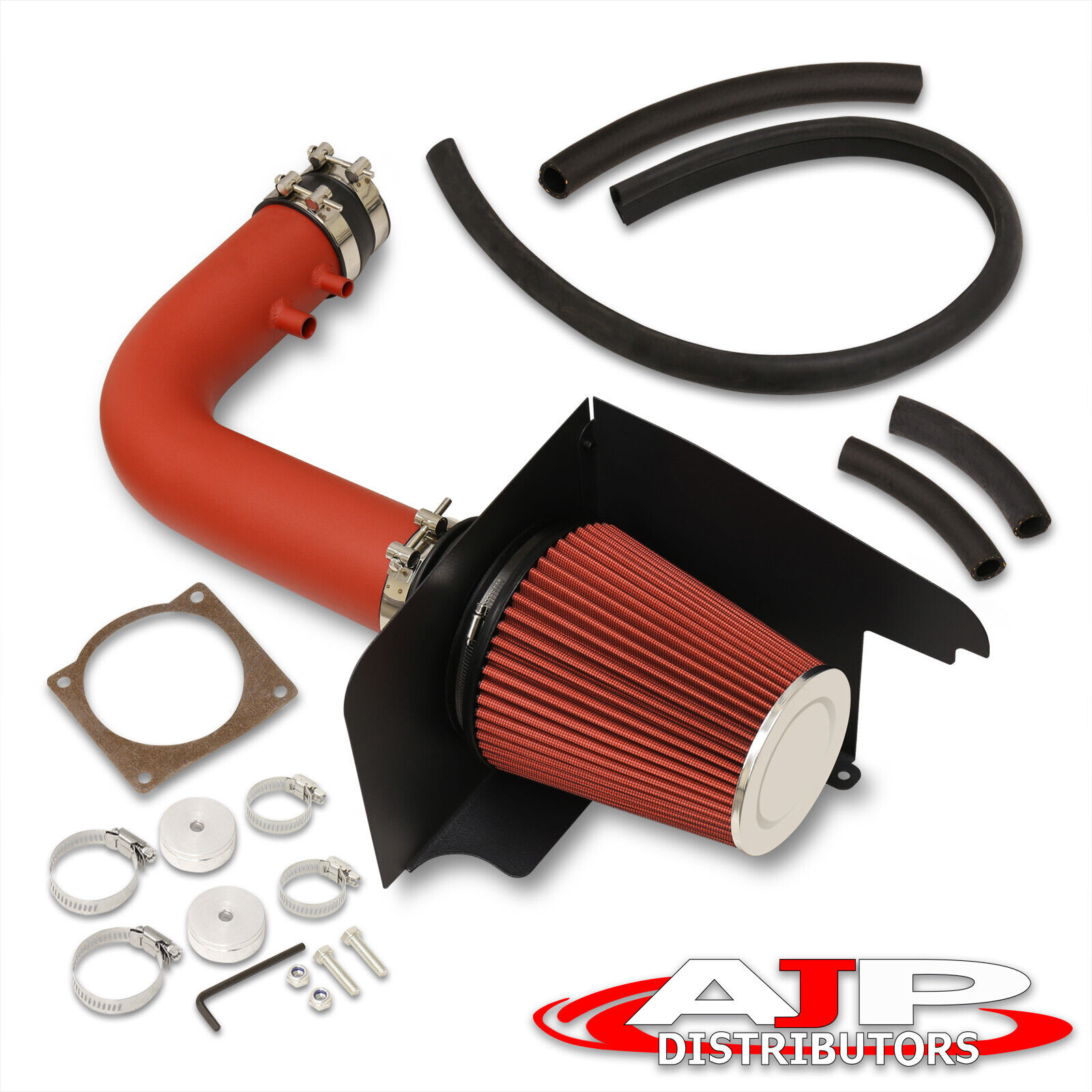 Red Cold Air Intake + Heat Shield Filter For 1997-2003 Ford F150 Expedition V8