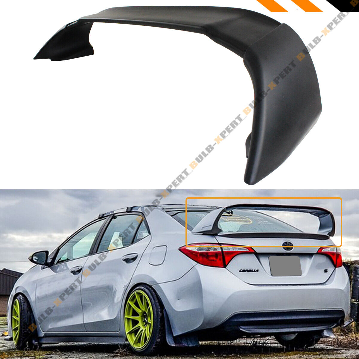 FOR 2014-2019 TOYOTA COROLLA MUG STYLE BLACK JDM STAND UP BIG TRUNK SPOILER WING