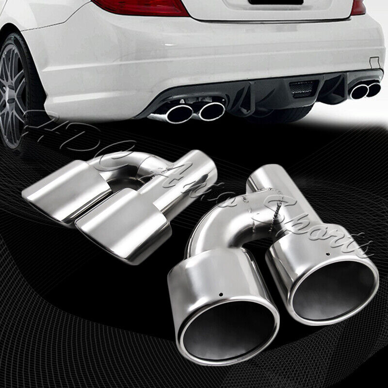 For 2008-2014 Mercedes-Benz C300/C350/C63 AMG Stainless Exhaust Muffler Tip
