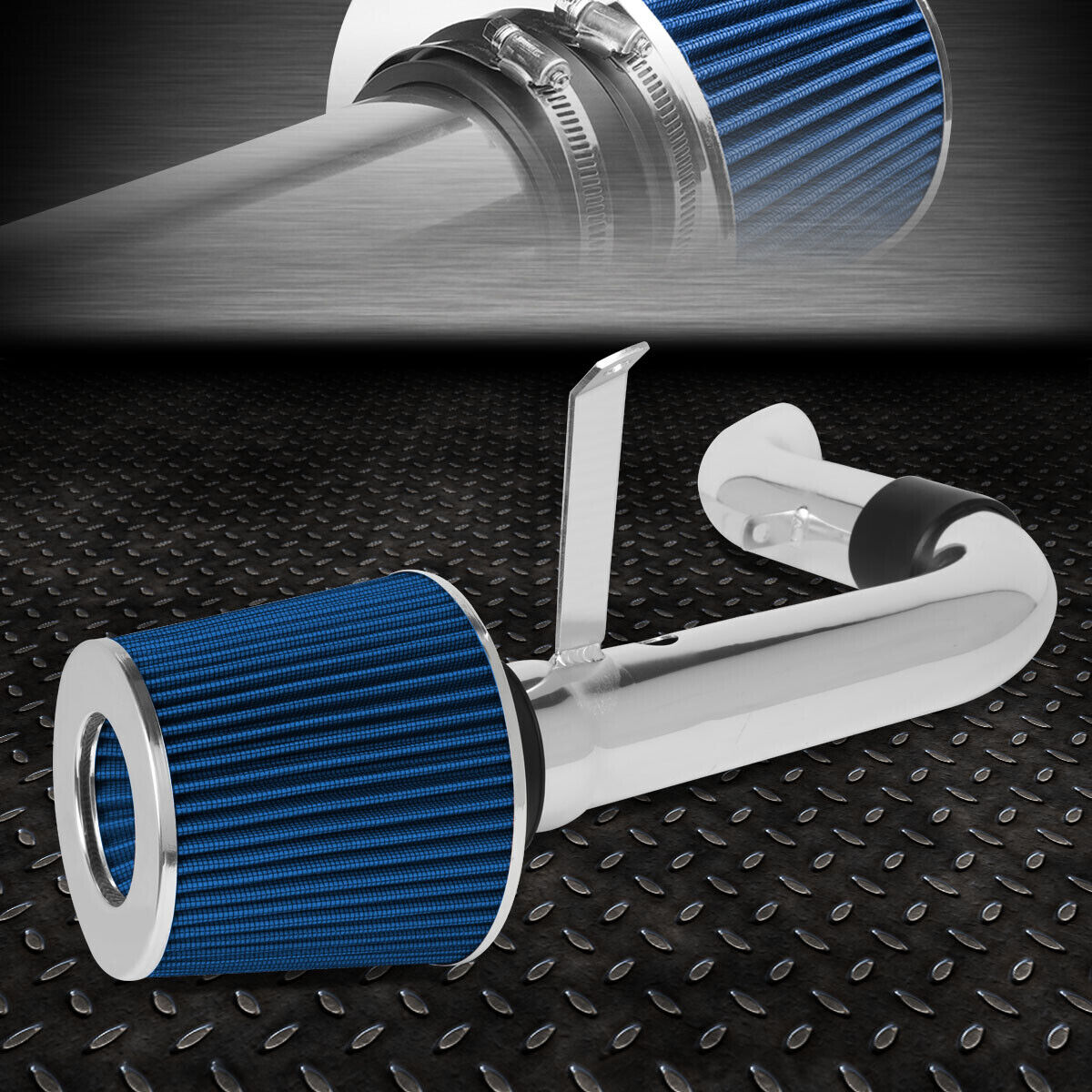 FOR 98-03 CHEVY S10/GMC SONOMA HIGH FLOW SHORT RAM AIR INTAKE SYSTEM+BLUE FILTER