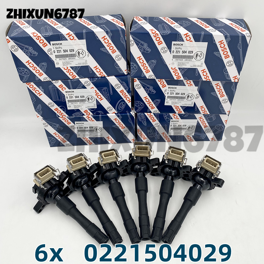6PCS Ignition Coils Fits For BMW E36 E46 E39 E38 E53 323i 325i 0221504029