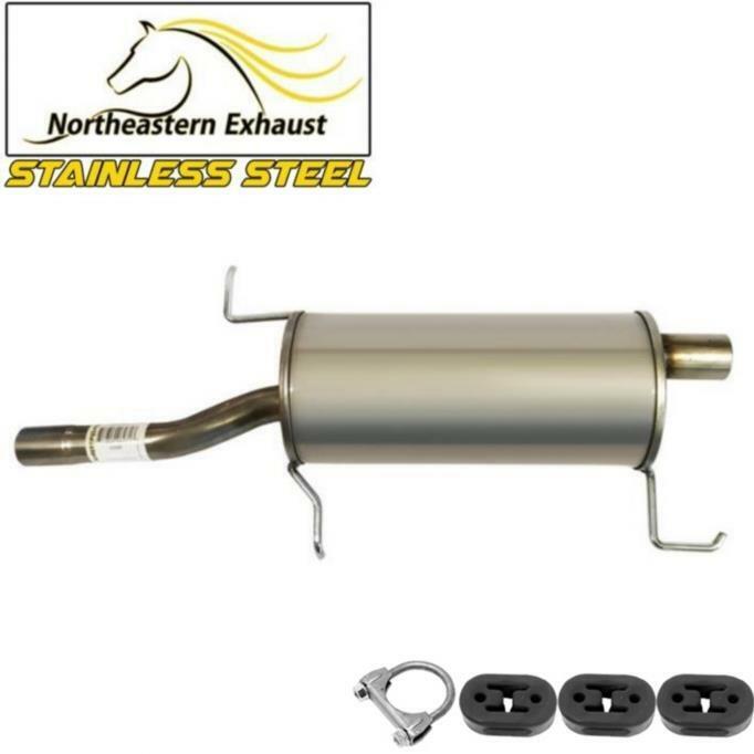 Stainless Steel Exhaust Muffler with Hangers fits: 1998-2002 Ford Escort ZX2