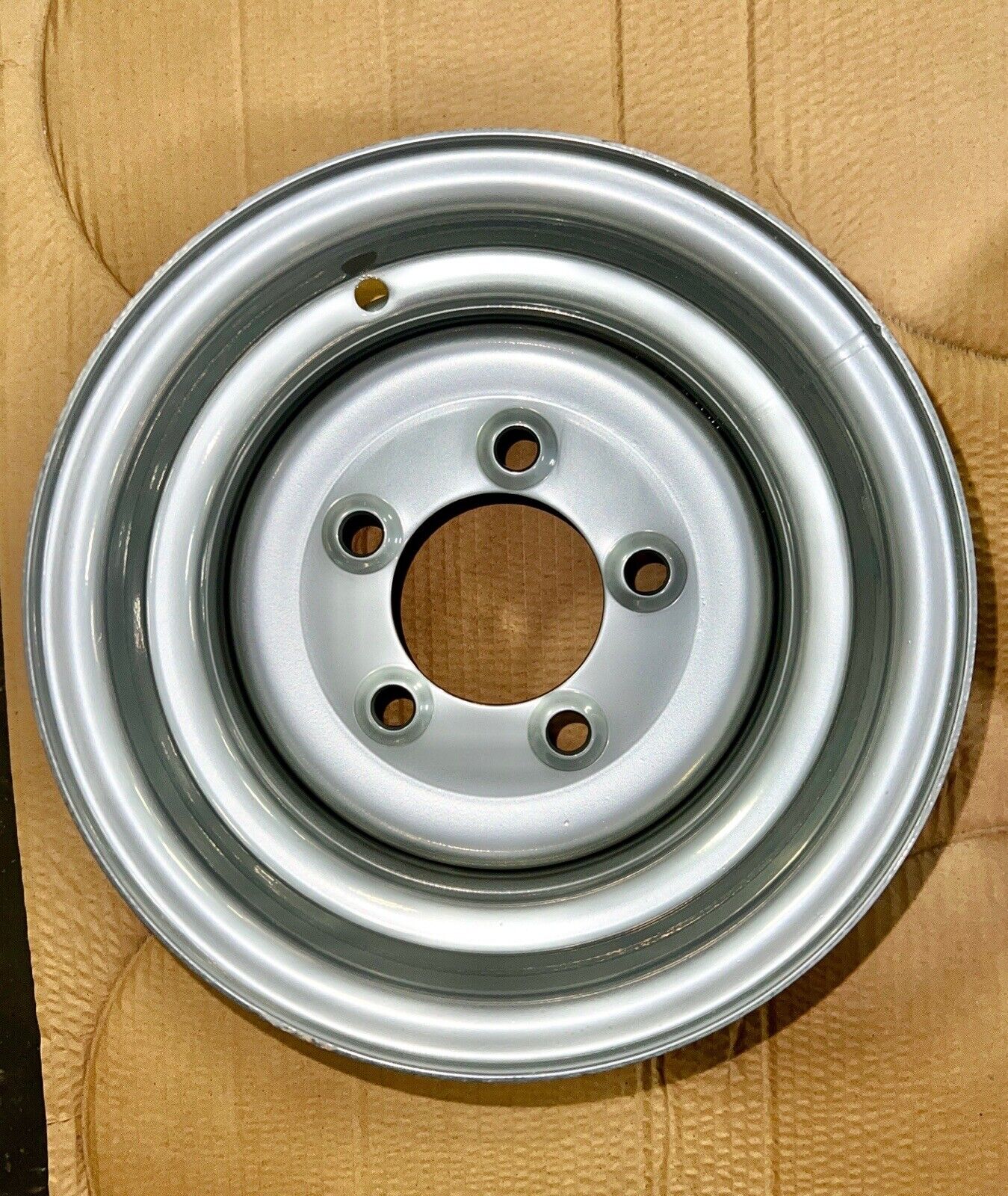 10 x 6 Silver Painted Trailer Tire Wheel 5 on 4 1/2