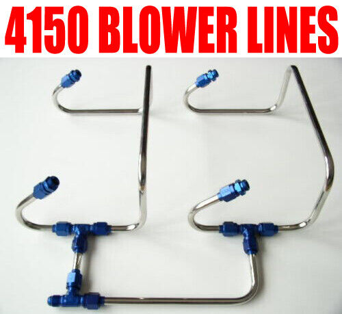 DEMON 4150 BLOWER LINES BLUE ONE INLET STAINLESS STEEL DEMON 4150 CARBS
