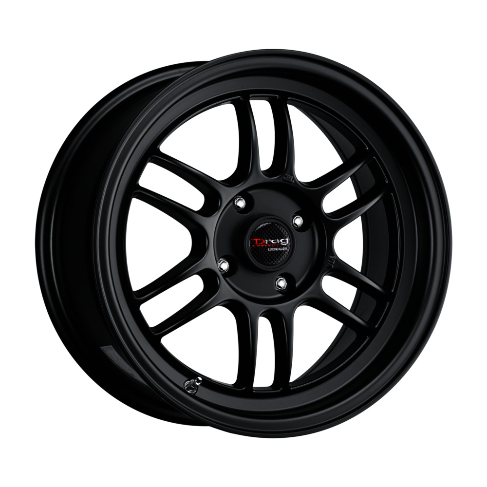 1 New Flat Black Full Painted 15X7 40 4-100 Drag DR-21 Wheel