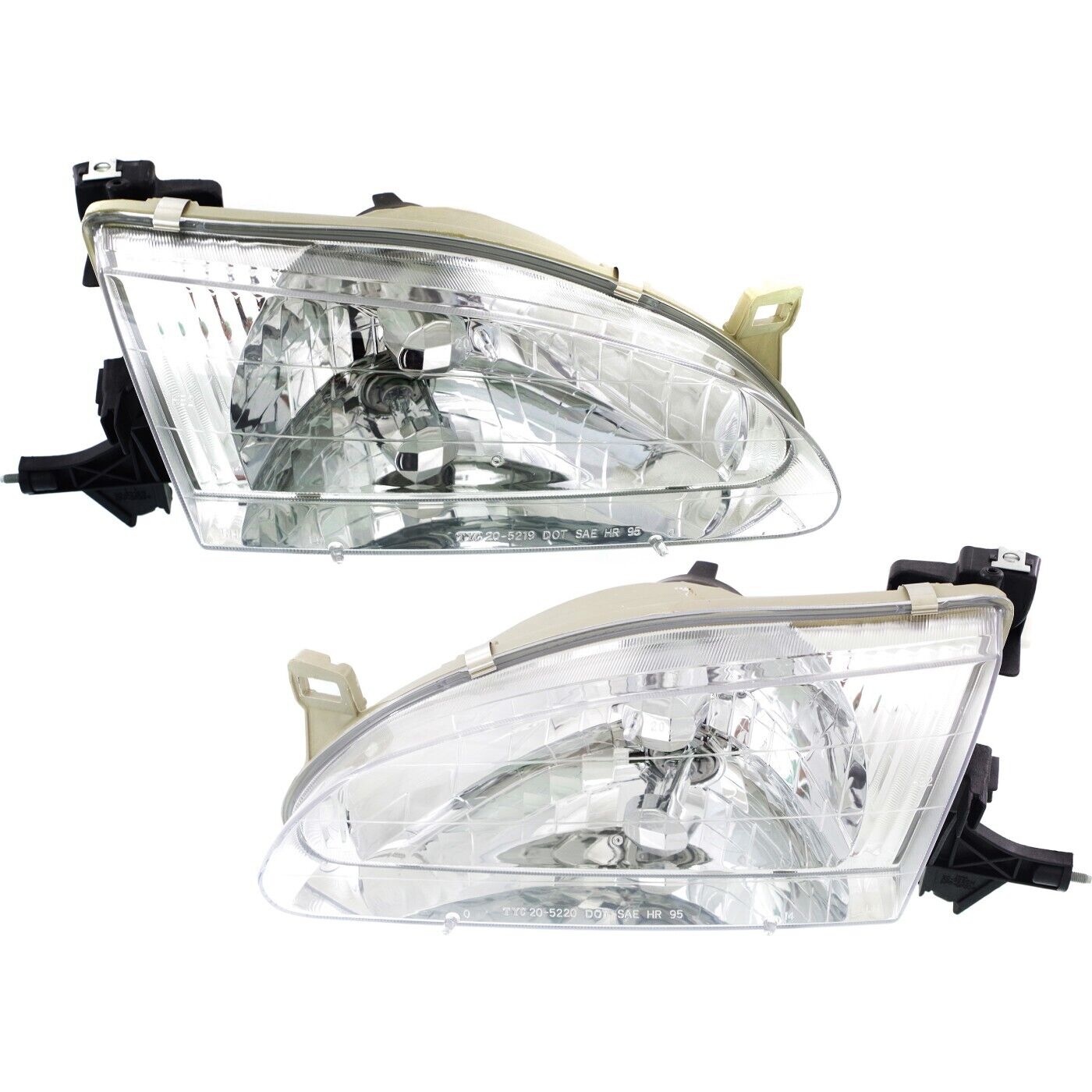 Headlight Set For 98-2000 Toyota Corolla Sedan Left and Right With Bulb 2Pc