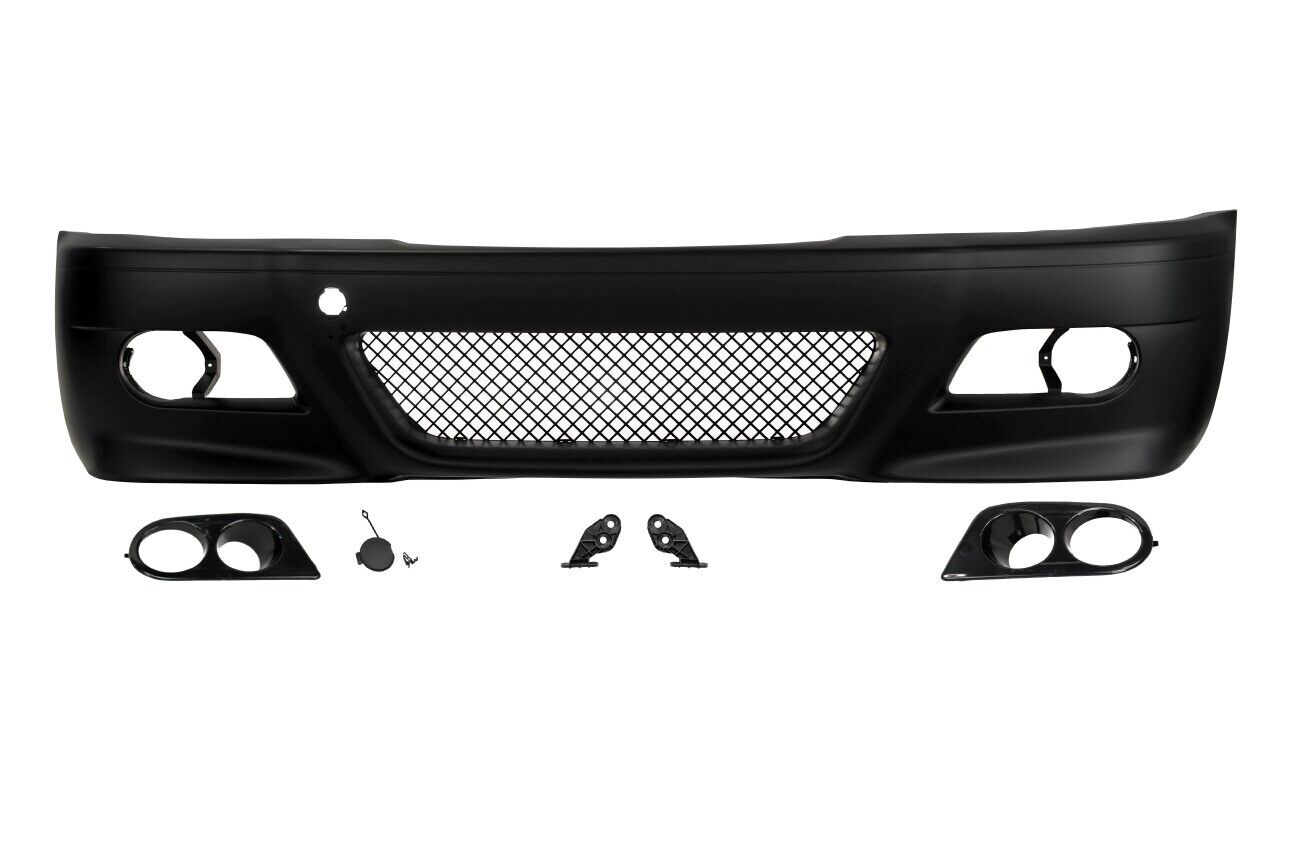 For 00-06 BMW E46 3 Series, M3 Style Front Bumper w/ Bracket & H-Cover