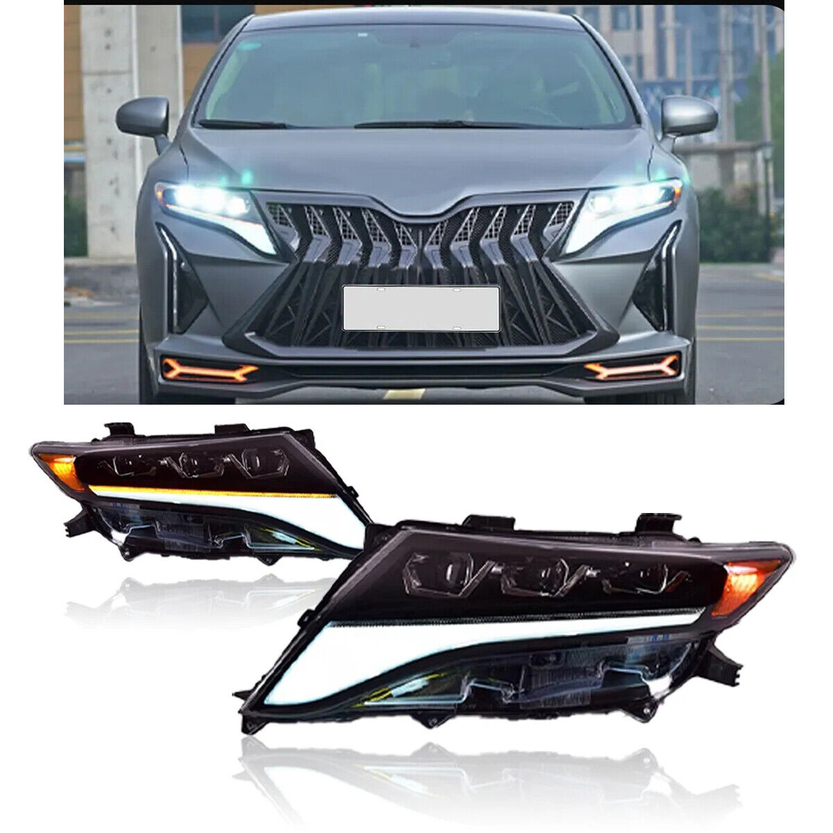 Car Headlights For Toyota Venza 2009-2015 LED Car Lamps DRL Dynamic Turn Signals