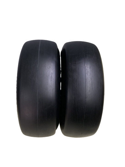 2 New 11x4.00-5 Flat-Free Smooth Tires for Zero Turn Lawn Mower, Hub3-5 Bore1/2\